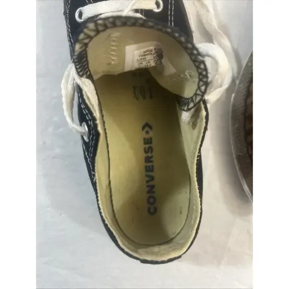 Converse All Star Chuck Taylor Youth US 1 / UK 13.5 Black Low‑Top Sneakers Shoes - Picture 15 of 16